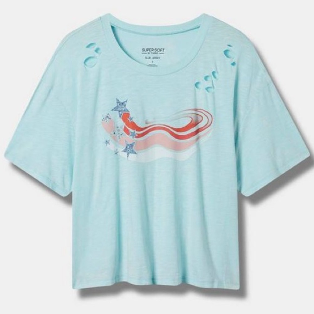 Torrid Size 4 Super Soft Slub Jersey “Wear What You Love” Graphic Crop Top